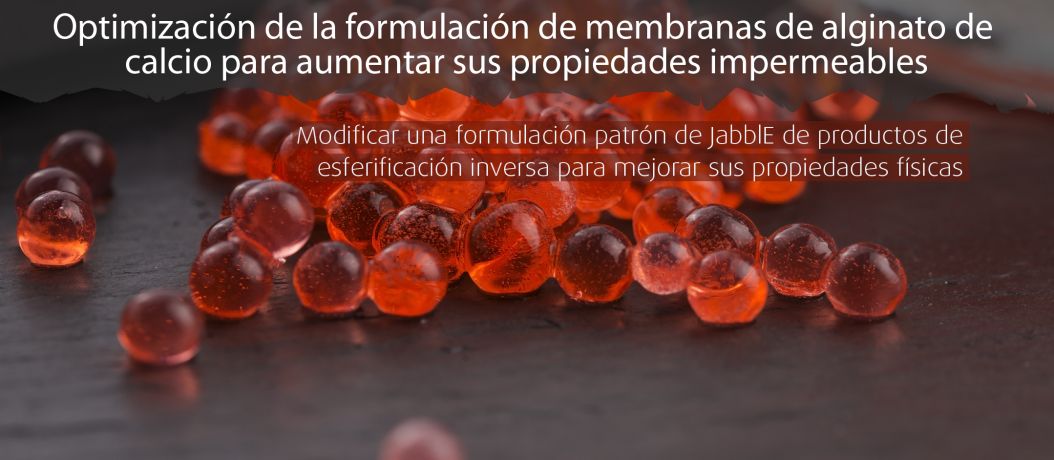 Optimización de la formulación de membranas de alginato de calcio para aumentar sus propiedades impermeables.